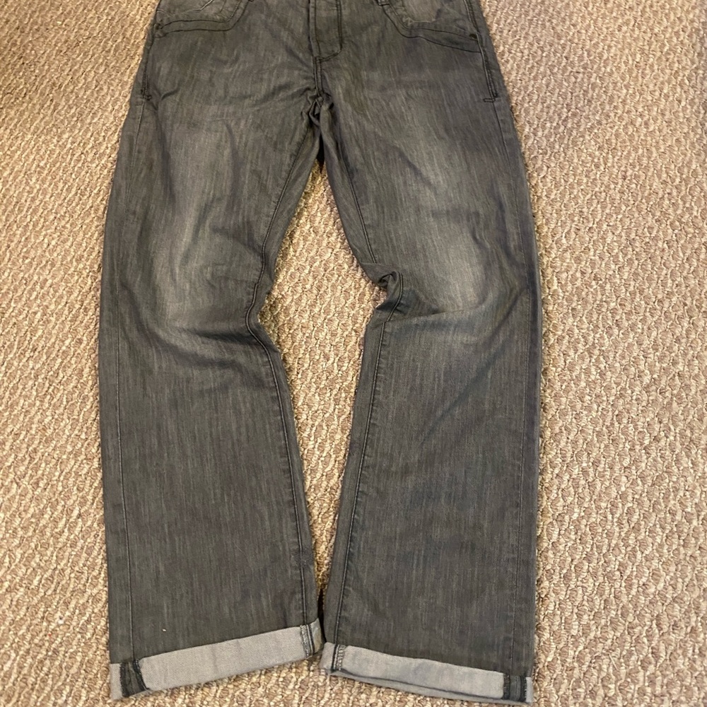 Vintage 55 Gray Straight Jeans Classic Style